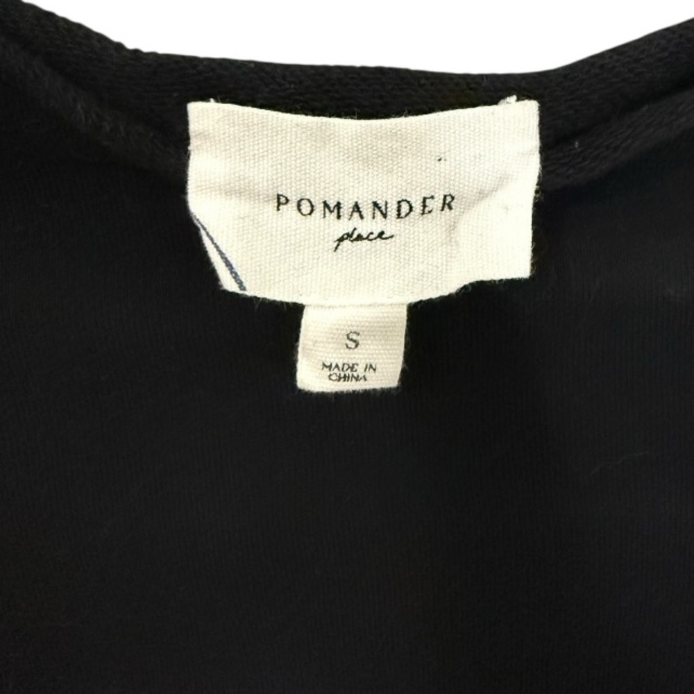 Pomander Place Bowie Oversized Mock Neck Sweatshirt Black Size S - Picture 4 of 7